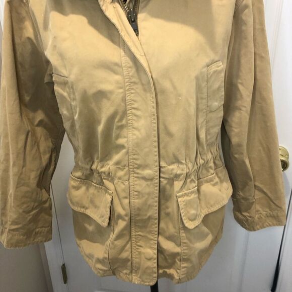 Madewell  khaki zip front jacket size small - Picture 3 of 14